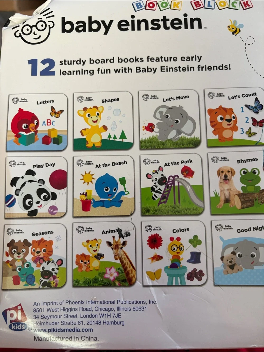 Baby Einstein 12-Book Board Books Set - GUC